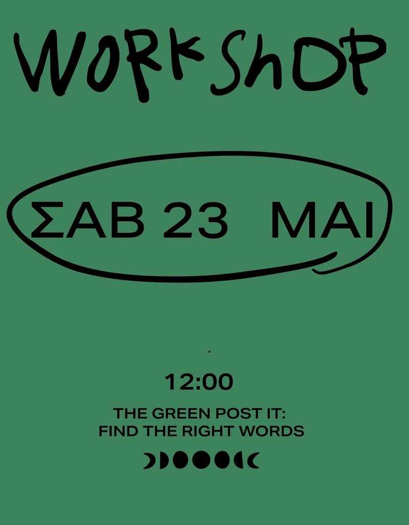 Εργαστήριο The Green Post it: Find the right words - Σάββατο 23/05  12.00-14.30